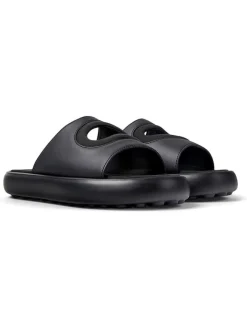 Camper Hausschuhe|Sandalen & Pantoletten^Leder-Pantoletten in Schwarz