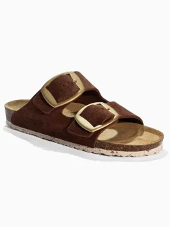 BACKSUN Clogs & Pantoletten^Leder-Pantoletten "Londrina" in Hellbraun