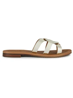 Geox Clogs & Pantoletten^Leder-Pantoletten "Sozy" in Gold