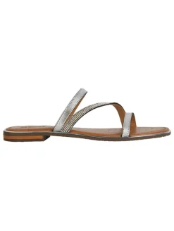 Leder-Pantoletten "Sozy Plus" in Silber>Geox Outlet