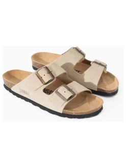 Sunbay Clogs & Pantoletten^Leder-Pantoletten "Trefle" in Beige