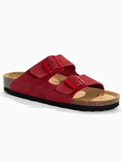 Sunbay Clogs & Pantoletten^Leder-Pantoletten "Trefle" in Rot