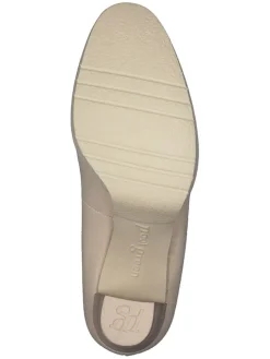 Leder-Pumps in Beige><noscript><img width=