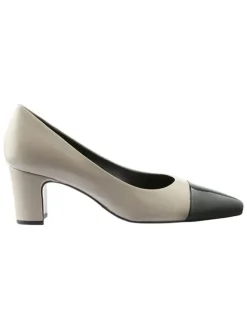 Leder-Pumps in Beige/ Schwarz>Högl Clearance