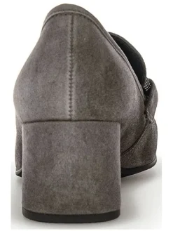 Leder-Pumps in Braun><noscript><img width=