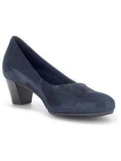 Leder-Pumps in Dunkelblau><noscript><img width=