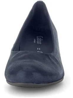 Leder-Pumps in Dunkelblau><noscript><img width=