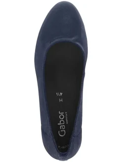 Leder-Pumps in Dunkelblau><noscript><img width=