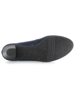 Leder-Pumps in Dunkelblau><noscript><img width=