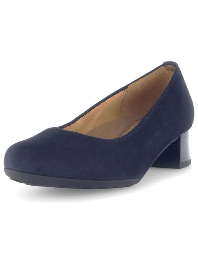Leder-Pumps in Dunkelblau>Gabor