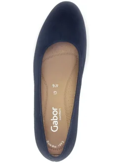 Leder-Pumps in Dunkelblau><noscript><img width=