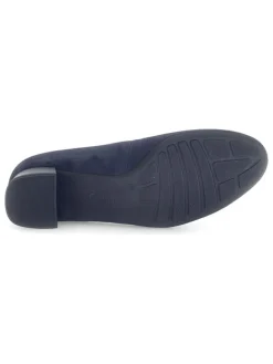 Leder-Pumps in Dunkelblau><noscript><img width=