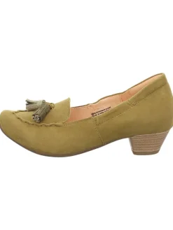 Leder-Pumps in Khaki>Think! Clearance