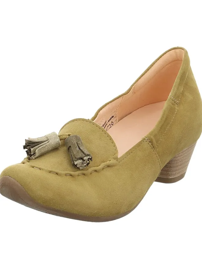 Leder-Pumps in Khaki>Think! Clearance