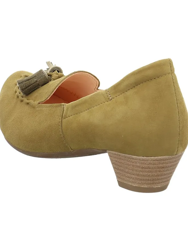 Leder-Pumps in Khaki>Think! Clearance
