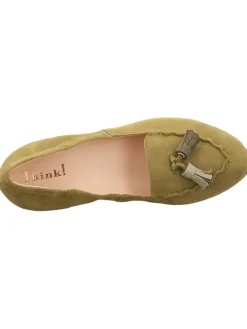 Leder-Pumps in Khaki><noscript><img width=