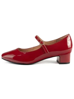 Leder-Pumps in Rot>loft37 Best