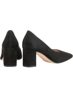 Leder-Pumps in Schwarz><noscript><img width=