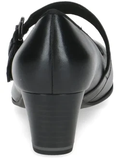 Leder-Pumps in Schwarz><noscript><img width=