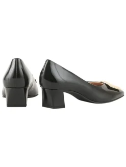 Leder-Pumps in Schwarz><noscript><img width=