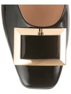 Leder-Pumps in Schwarz><noscript><img width=