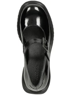 Leder-Pumps in Schwarz><noscript><img width=