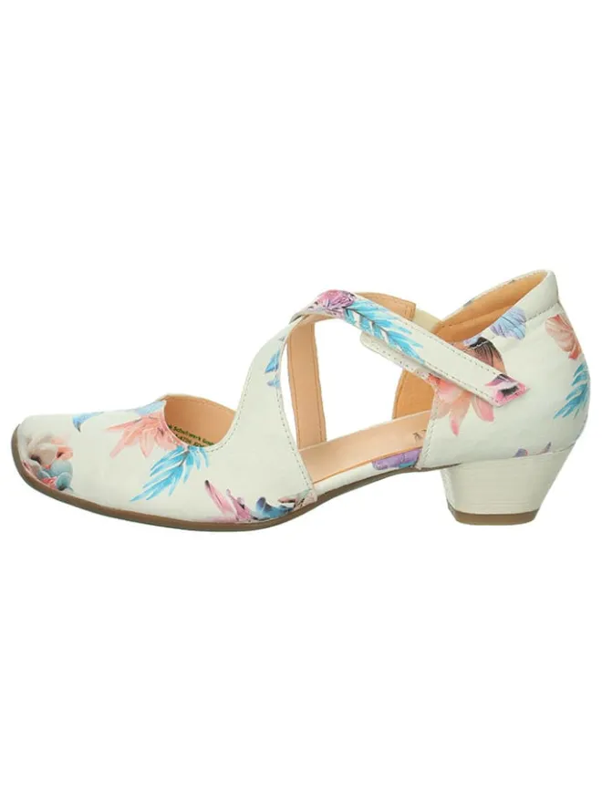 Think! Pumps^Leder-Pumps in Weiß/ Bunt