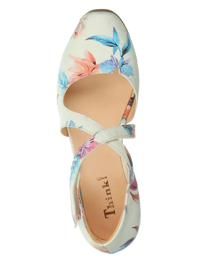 Think! Pumps^Leder-Pumps in Weiß/ Bunt