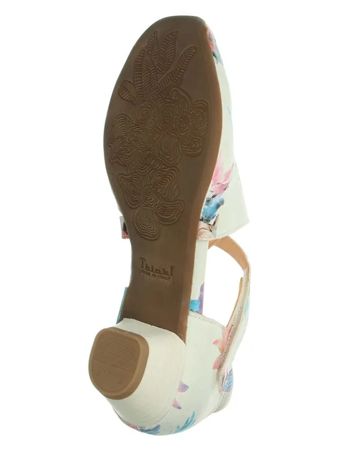 Think! Pumps^Leder-Pumps in Weiß/ Bunt