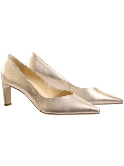 Leder-Pumps "Margot" in Gold>Högl Discount
