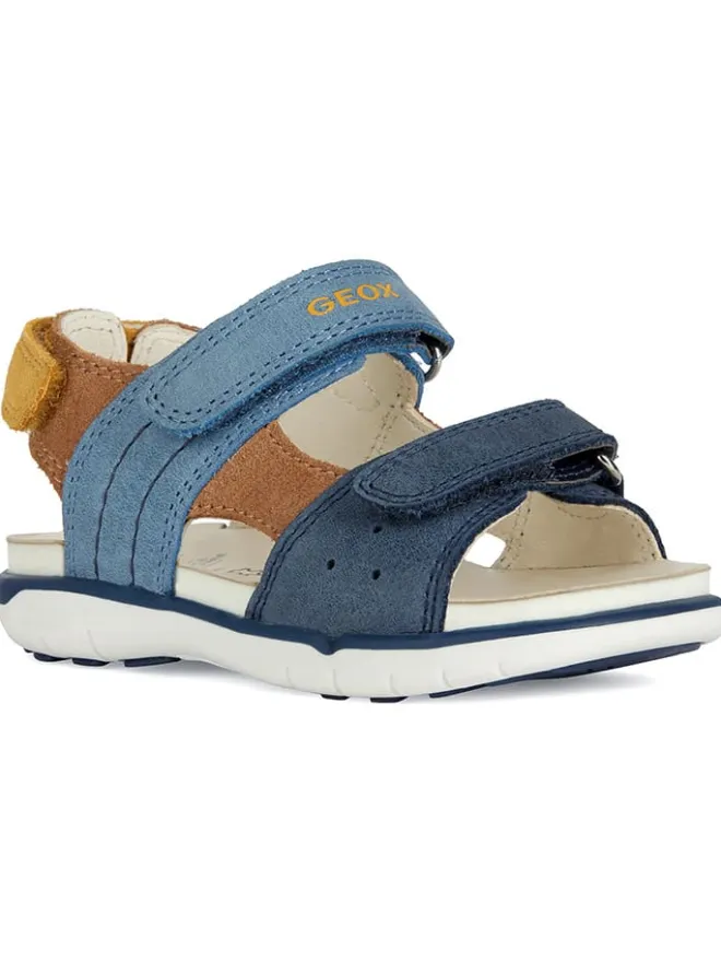 Leder-Sandalen "Delhi" in Dunkelblau>Geox