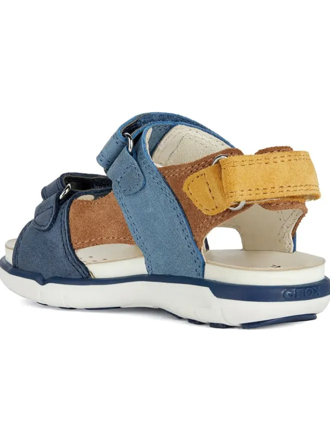 Leder-Sandalen "Delhi" in Dunkelblau>Geox