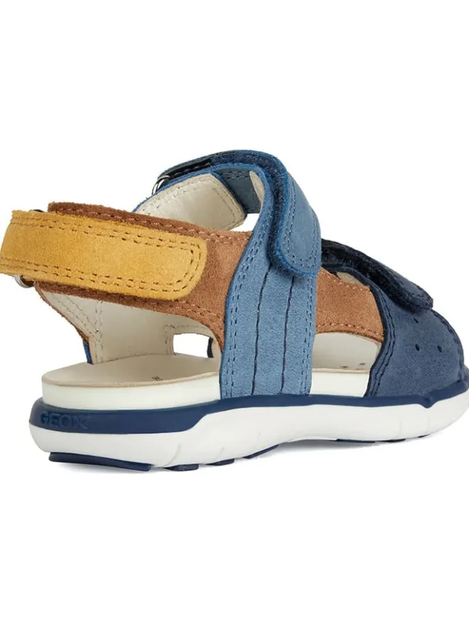 Leder-Sandalen "Delhi" in Dunkelblau>Geox
