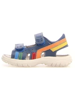 Leder-Sandalen "Doba" in Blau/ Orange>Naturino Discount
