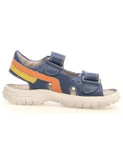 Leder-Sandalen "Doba" in Blau/ Orange>Naturino Discount