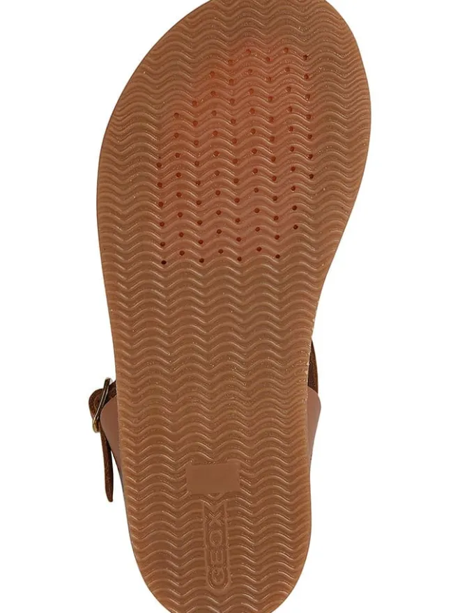 Leder-Sandalen "Eolie" in Hellbraun>Geox Outlet