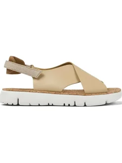 Camper Sandalen^Leder-Sandalen in Beige