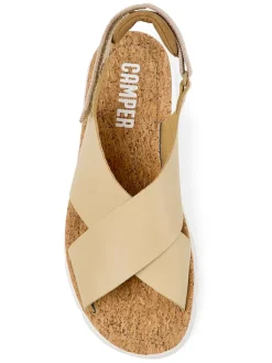 Camper Sandalen^Leder-Sandalen in Beige