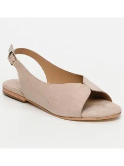 CALANK Sandalen^Leder-Sandalen in Beige