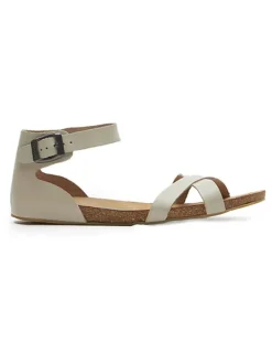 Comfortfusse Sandalen^Leder-Sandalen in Beige