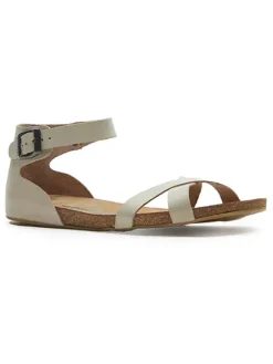 Comfortfusse Sandalen^Leder-Sandalen in Beige