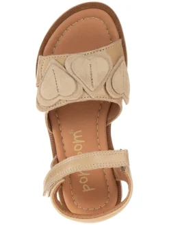 POM POM Sandalen·Sandalen^Leder-Sandalen in Beige