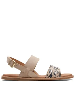Leder-Sandalen in Beige/ Schwarz>Clarks Best