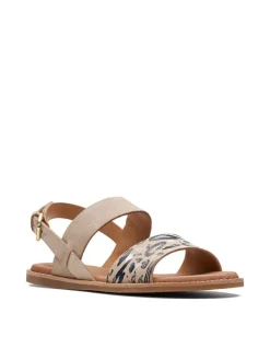 Leder-Sandalen in Beige/ Schwarz>Clarks Best