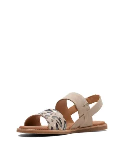 Leder-Sandalen in Beige/ Schwarz><noscript><img width=