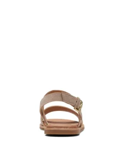 Leder-Sandalen in Beige/ Schwarz><noscript><img width=