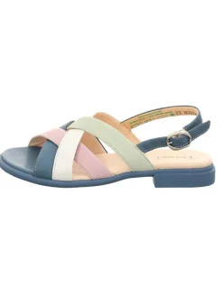 Think! Sandalen^Leder-Sandalen in Blau/ Rosa/ Weiß