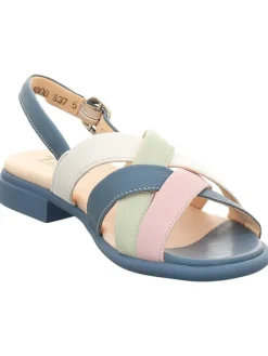 Think! Sandalen^Leder-Sandalen in Blau/ Rosa/ Weiß