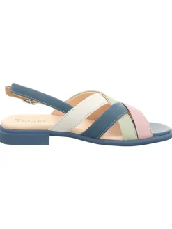Think! Sandalen^Leder-Sandalen in Blau/ Rosa/ Weiß