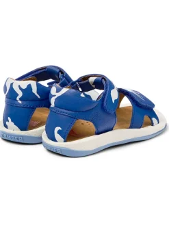 Leder-Sandalen in Blau/ Weiß>Camper New